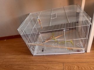 Jaula para pájaros blanca