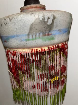 Lámpara colgante con flecos