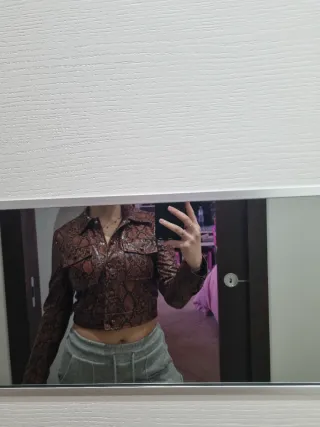 Giacca corta animalier