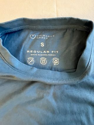 T-shirt Primark Blu Navy Azzurro Taglia S