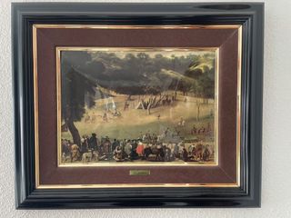 Cuadro Velazquez Marco Negro y Dorado