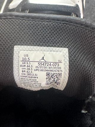 Nike Jordan 1 Mid 44.5 Bianco Nero Grigio