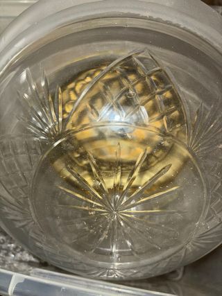 Lámpara colgante metal y cristal