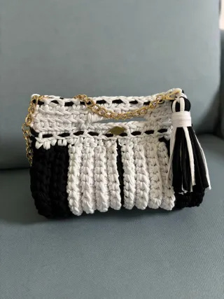 Borsa uncinetto fettuccia nuova