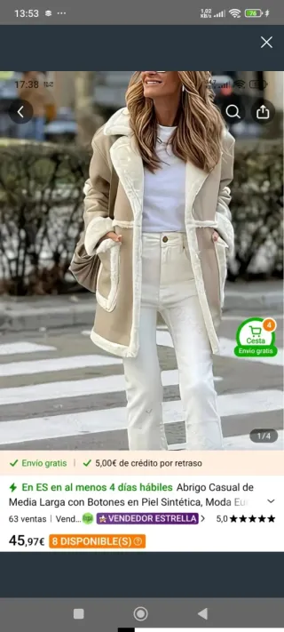 Abrigo a estrenar para primavera