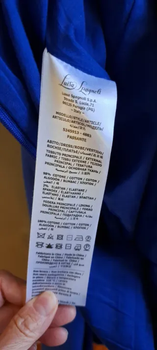 Abito Luisa Spagnoli Blu Taglia 42