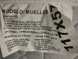 Colchón cuna Aloe Vera.