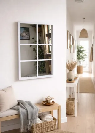 ESPEJO VENTANA BLANCO NUEVO 70x43x2cm