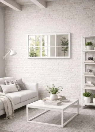 ESPEJO VENTANA BLANCO NUEVO 70x43x2cm