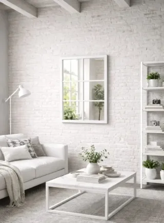 ESPEJO VENTANA BLANCO NUEVO 70x43x2cm