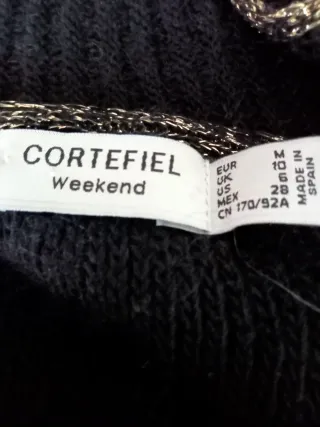 Jersey CORTEFIEL negro talla única con hilo dorado