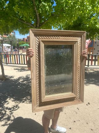 Espejo Becara Madera y Cristal