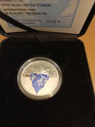 Moneda 6 euros plata conservación glaciares 2025