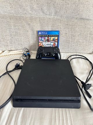 PS4 Slim + GTA V + Mando y Cables