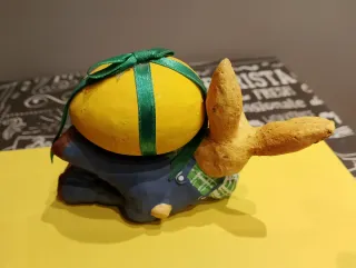 Decorazione Pasquale Coniglio Uovo Giallo