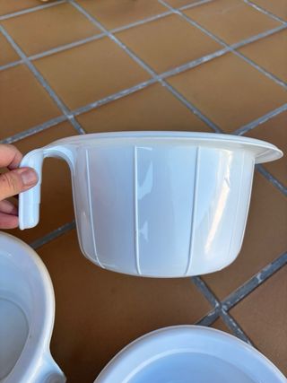 3 Orinales Blancos con Asa