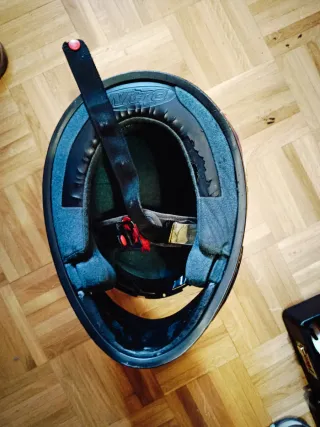 Casco Integral Moto Nitro Azul y Rojo