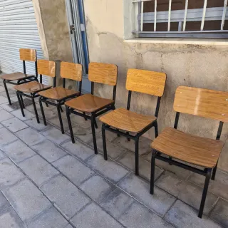 Sillas antiguas bar años 50/60 recuperadas 8 silla