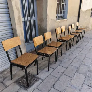 Sillas antiguas bar años 50/60 recuperadas 8 silla