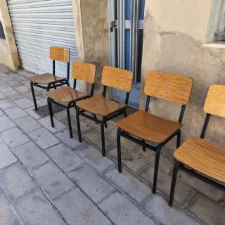 Sillas antiguas bar años 50/60 recuperadas 8 silla