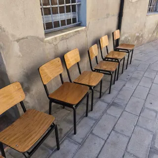 Sillas antiguas bar años 50/60 recuperadas 8 silla