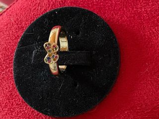 Anillo Tous Lazo Vermeil Multicolor