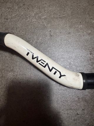 Manillar TWENTY para moto blanco y negro