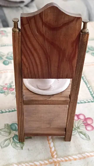 Jofaina in miniatura in ceramica con piatto