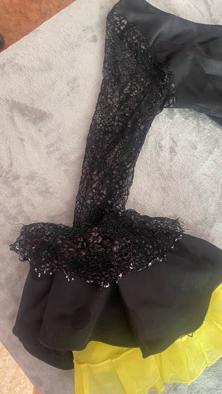 Vestido Flamenco Negro y Amarillo