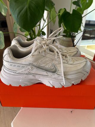 Zapatillas Nike Blancas y Plateadas