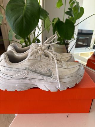 Zapatillas Nike Blancas y Plateadas