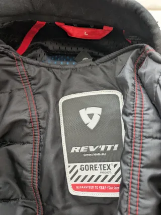 Chaqueta Moto Revit Gore-Tex Negra y Amarilla.