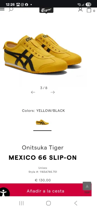 Onitsuka Tiger Zapatillas Amarillas Negras