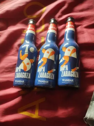3 Bottiglie di Birra Ambar Aupa Zaragoza. Una ripetizione