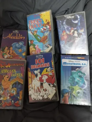 Lote 6 Películas VHS Disney Clásicos Español