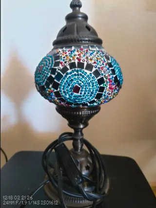 Lámpara de mesa mosaico