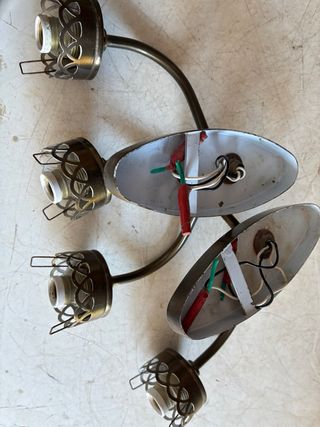 Apliques de pared vintage metal dorado