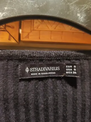 Top negro cremallera Talla S