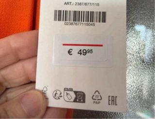 Pantalón ancho Zara pinzas naranja