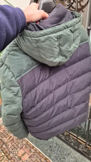 Abrigo plumas Timberland verde y gris