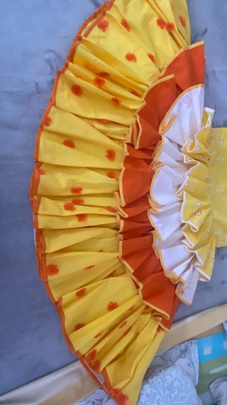 Vestido Flamenco Amarillo y Naranja