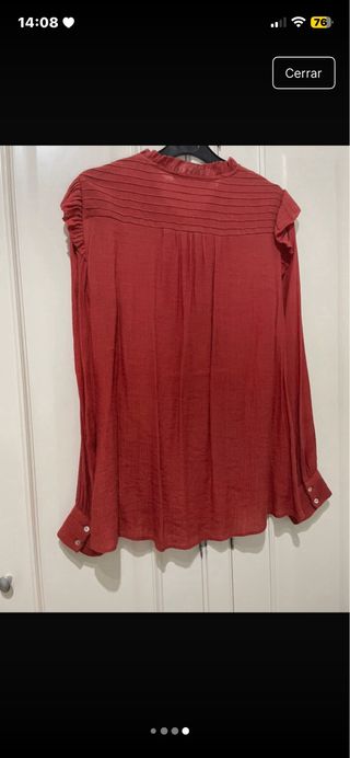 Camisa Zara Roja Talla M