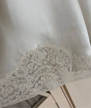 ESPECTACULAR VESTIDO SEDA NATURAL VINTAGE