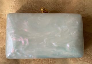 Bolso Clutch Años 50 Dorado Nacarado