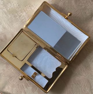 Bolso Clutch Años 50 Dorado Nacarado