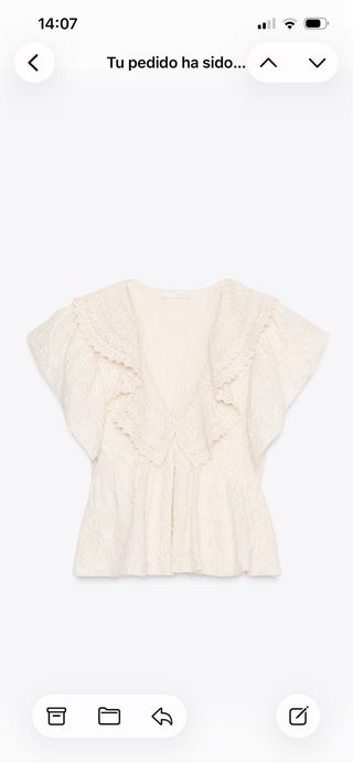 TOP JACQUARD VOLANTES tS Zara SS25