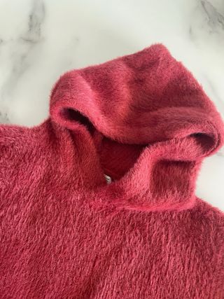 Jersey Zara Capucha Talla M Rojo