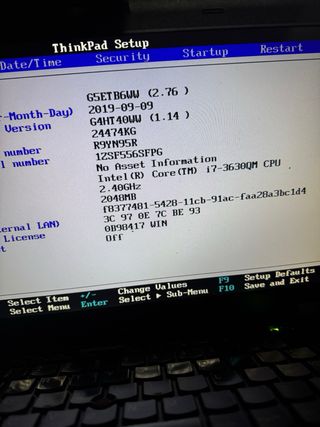 Lenovo W540 i7 3630QM para piezas