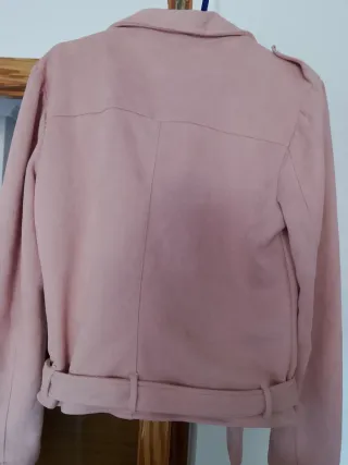 Chaqueta Biker SOLO Talla M Rosa.piel de melocotón