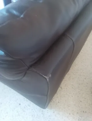 Sofá Individual Piel Ikea Negro/Marrón